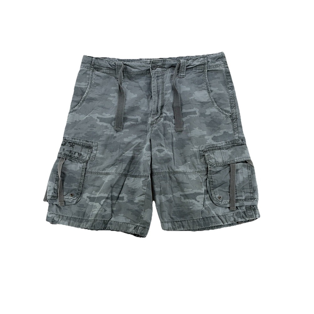 Vintage Y2K Urban Pipeline Camo Ripstop Multi Shorts 100% Cotton